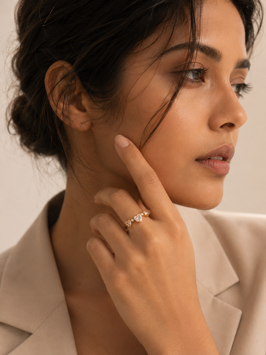 Heart Halo Ring