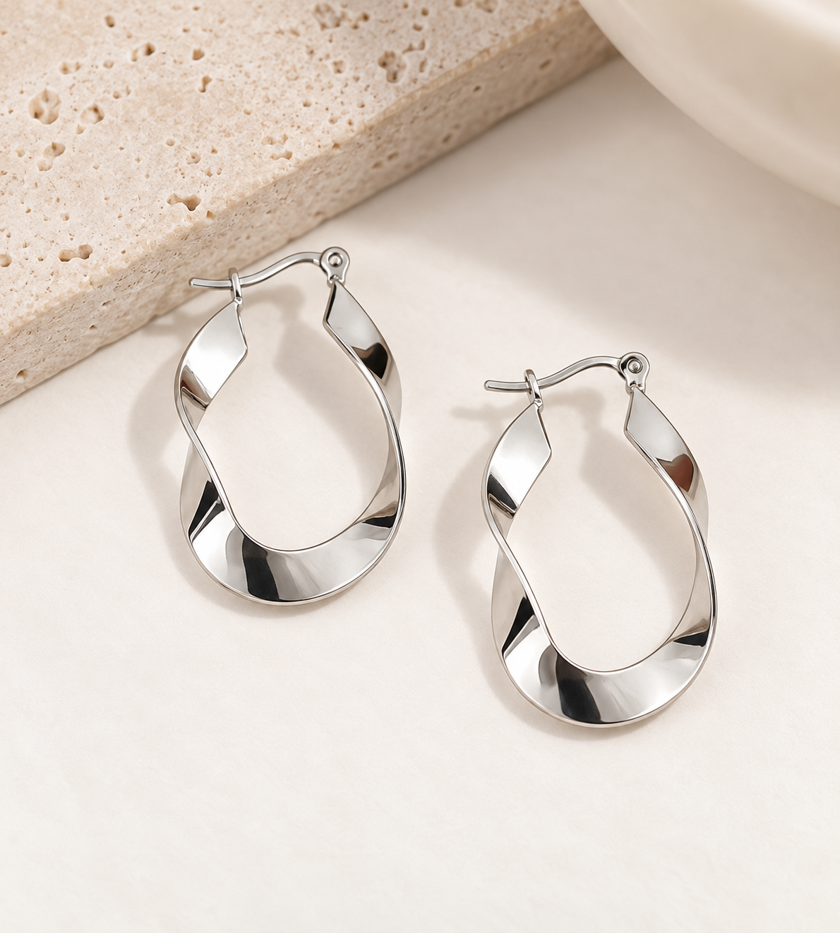 Silver Wave Earring